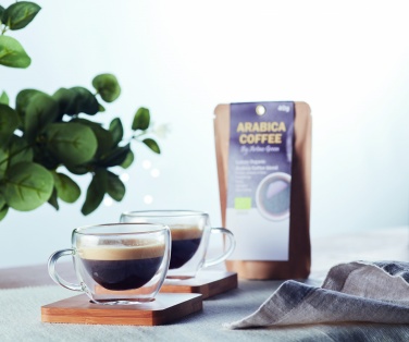 Logo trade meene pilt: Komplektis 2 kahekordse seinaga espressotassid