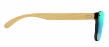 Logotrade meene foto: Bambusest sangadega peegelklaasiga päikeseprillid PALDISKI
