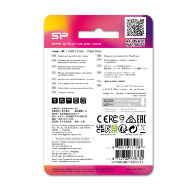 Logotrade reklaamkingid pilt: Pendrive 3.0 Silicon Power JEWEL J80 TITANIUM 16GB