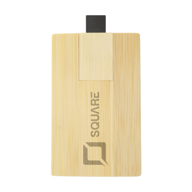 Logotrade reklaamtoote foto: Krediitkaart USB Bamboo 8 GB