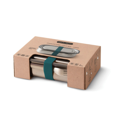 Logo trade firmakingi pilt: Black+Blumi roostevabast terasest suur söögikarp