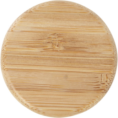 Logotrade reklaamtoote foto: Lume 500 ml matt klaaspudel bambusest korgiga