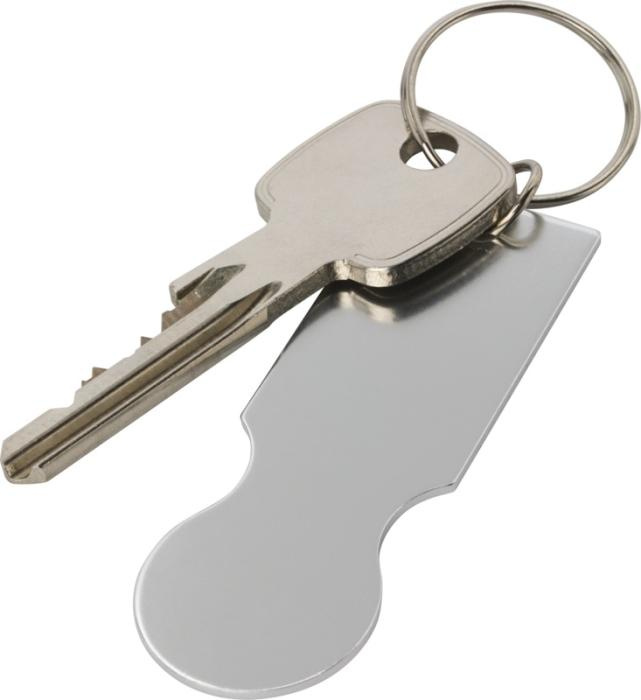 Logotrade meened pilt: Rhea hõbedane võtmehoidja ostukärule