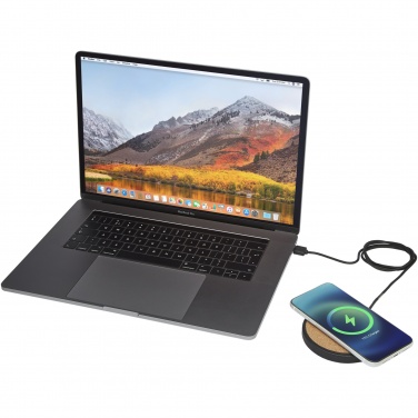 Logo trade mainoslahjat tuotekuva: Kivi-latausalusta, langaton, 10 W, kalkkikivi-/korkkimateriaalia