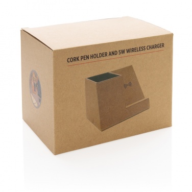 Logotrade liikelahjat mainoslahjat tuotekuva: Kynäpidike ja 5W langaton laturi korkista