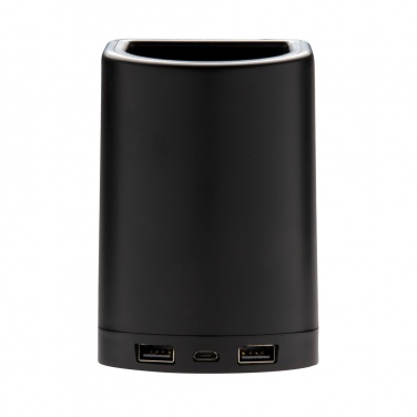 Logo trade mainostuotet tuotekuva: Light up logo 5W langaton laturi ja kynäteline