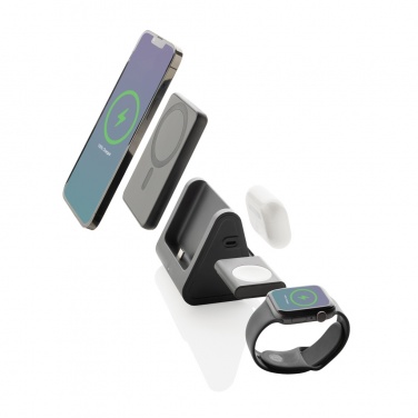 Logotrade liikelahjat mainoslahjat tuotekuva: Powerbase 3 in 1 -laturi virtapankilla RCS kierrätysmuovia