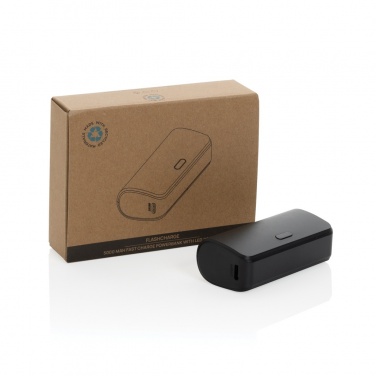 Logotrade liikelahja mainoslahja kuva: FlashCharge 5000mAh pikalatausvirtapankki RCS muovista