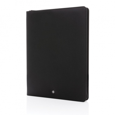 Logo trade mainoslahja ja liikelahja tuotekuva: Swiss Peak Heritage RCS rPU A4 portfolio vetoketjulla