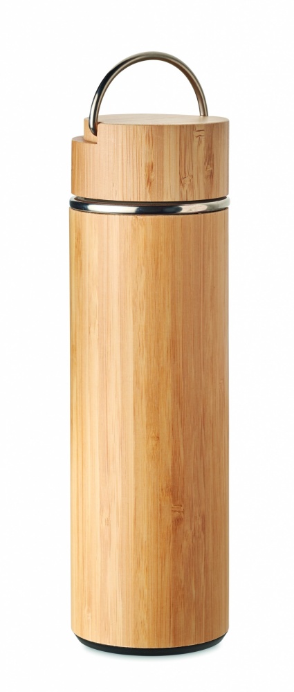Logotrade liikelahja tuotekuva: Bambu termospullo 400 ml TAMPERE