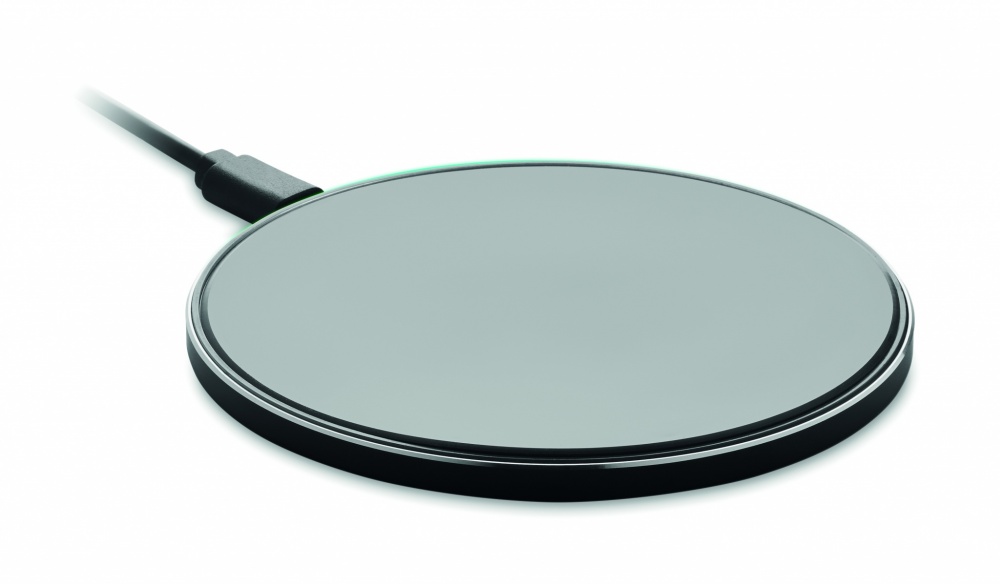 Logotrade mainostuote tuotekuva: Langaton 10W laturi lasista