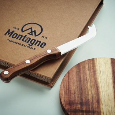 Logo trade mainoslahja kuva: Juustolautanen akaasiapuuta Dresden