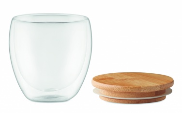 Logotrade mainoslahja ja liikelahja kuva: Bambu borosilikaattilasi 250ml Hamburg