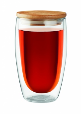 Logotrade mainoslahjat kuva: Bambu borosilikaattilasi 450 ml Frankfurt