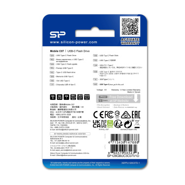 Logo trade mainostuotet tuotekuva: PENDRIVE SILICON POWER MOBILE - C07 3.2 32GB