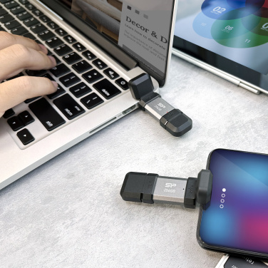 Logotrade mainoslahja tuotekuva: Pendrive Silicon Power Mobile - C51 3.2, 64 Gt