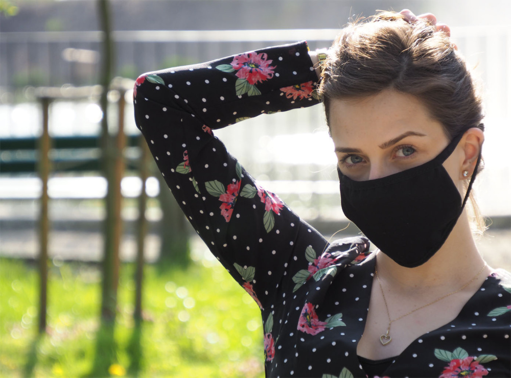 Logotrade liikelahja tuotekuva: MARS PRO puuvillanaamari (koko M), jossa on tasku ja HEPA-suodatin. 1380165