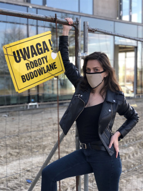 Logotrade mainoslahjat kuva: MARS PRO puuvillanaamari (koko M), jossa on tasku ja HEPA-suodatin. 1380165