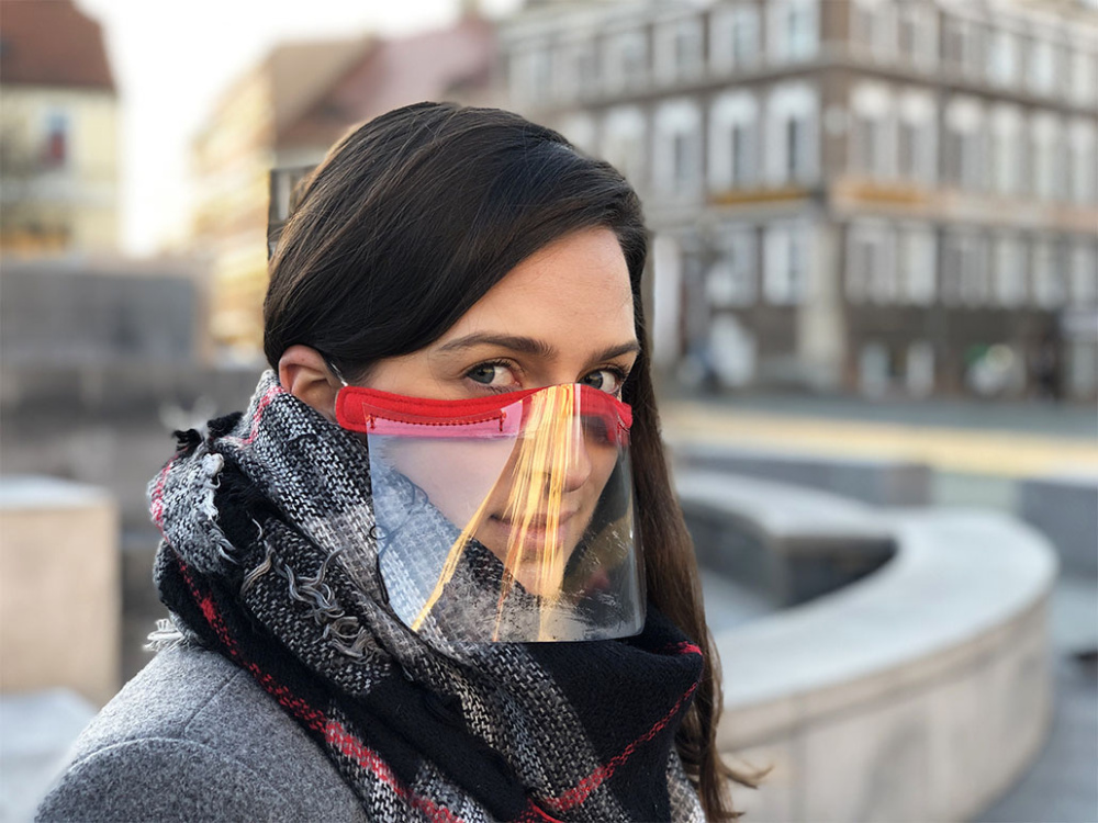 Logotrade liikelahjat mainoslahjat tuotekuva: KALIPSO kasvosuoja - läpinäkyvä maski suulle ja nenälle 1447162