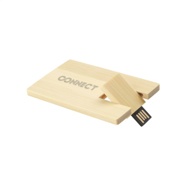Logotrade liikelahjat kuva: Luottokortti USB Bamboo 64GB