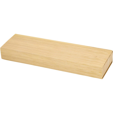 Logotrade mainoslahja tuotekuva: Oblys bambukuulakärkikynä- ja lyijytäytekynäsetti