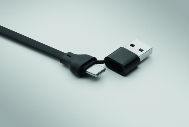 Logo trade mainoslahja kuva: 60 W kaapeli-avaimenperä kierrätettyä ABS-muovia