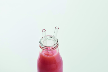 Logo trade mainoslahjat tuotekuva: 4 uudelleenkäytettävää lasipilliä