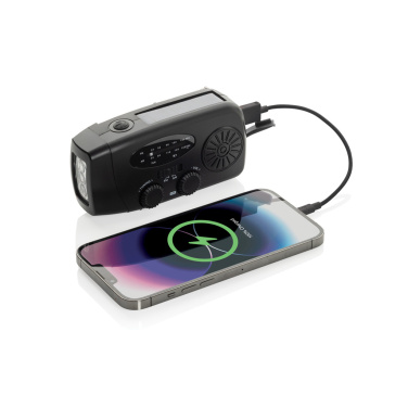 Logo trade liikelahja kuva: RescueWave hätätilaradio, valmistettu RCS-kierrätysmuovista.