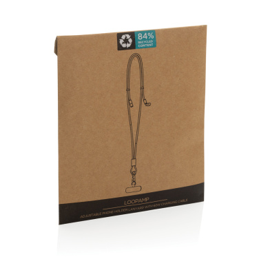 Logo trade mainostuote kuva: LoopAmp RCS RPET säädettävä puhelimen johto, 60 W:n kaapeli