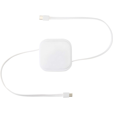 Logo trade mainoslahjat tuotekuva: Gloas 5-in-1-kierrätysmuovinen, sisäänvedettävä datasynkronointi- ja 100 W:n pikalatauskaapeli älypuhelimen työkalusarjalla