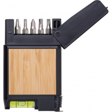 Logo trade liikelahjat tuotekuva: 3 metrin mittanauha ja vatupassi HALIFAX