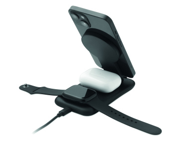 Logotrade firminės dovanos nuotrauka: 3 viename belaidis įkroviklis 15 W