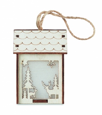 Logotrade dāvanas foto: MDF māja ar gaismu