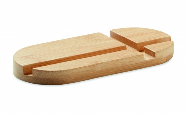 Logotrade korporatīvās dāvanas foto: Bambusa planšetdatora/viedtālruņa statīvs