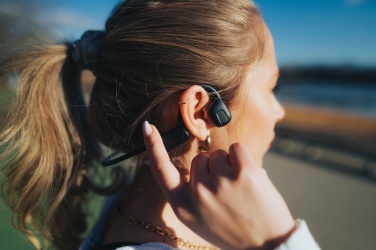 Лого трейд бизнес-подарки фото: Urban Vitamin Glendale RCS пластиковые воздухопроводящие наушники