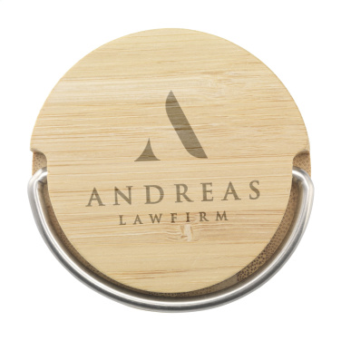 Лого трейд бизнес-подарки фото: Термобутылка/термокружка из бамбука Nikko 330 мл