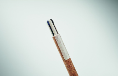 Лого трейд бизнес-подарки фото: Cork 4-colour ink ball pen