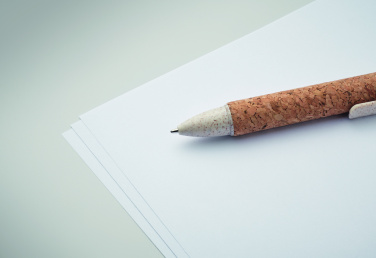 Логотрейд pекламные cувениры картинка: Cork 4-colour ink ball pen