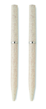 Лого трейд бизнес-подарки фото: Wheat straw/ABS twist pen set