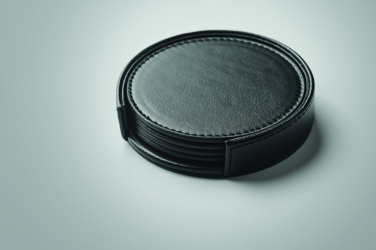 Лого трейд pекламные cувениры фото: Set of 4 PU coasters