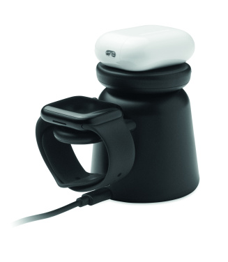 Логотрейд pекламные cувениры картинка: 3 in 1 wireless charger 15W