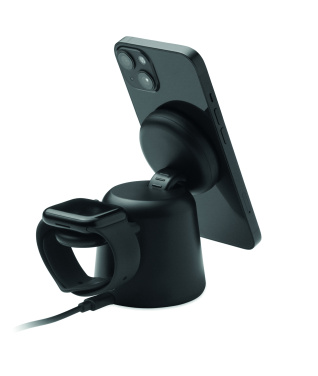 Логотрейд pекламные продукты картинка: 3 in 1 wireless charger 15W