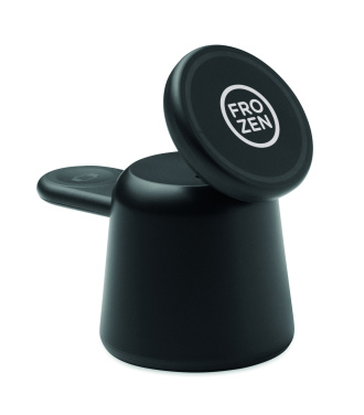 Лого трейд pекламные подарки фото: 3 in 1 wireless charger 15W