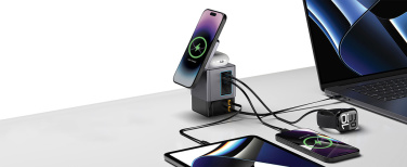 Лого трейд pекламные cувениры фото: Зарядное устройство Urban Vitamin Sacramento 105 Вт GAN + втягивающиеся кабели