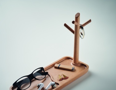 Logotrade kampanjprodukter bild: Nyckelshållare trä