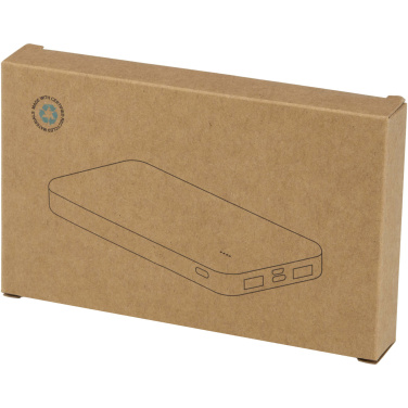 Logotrade reklamprodukter bild: Intan 10 000 mAh 10 W powerbank av återvunnen plast